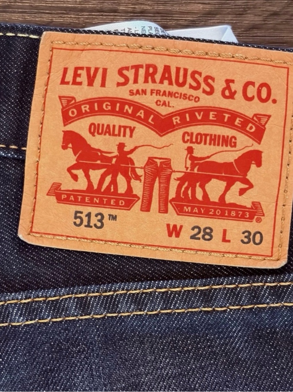 Levi's 513 Dark Wash Mens 28x30 Jeans - Picture 9 of 13